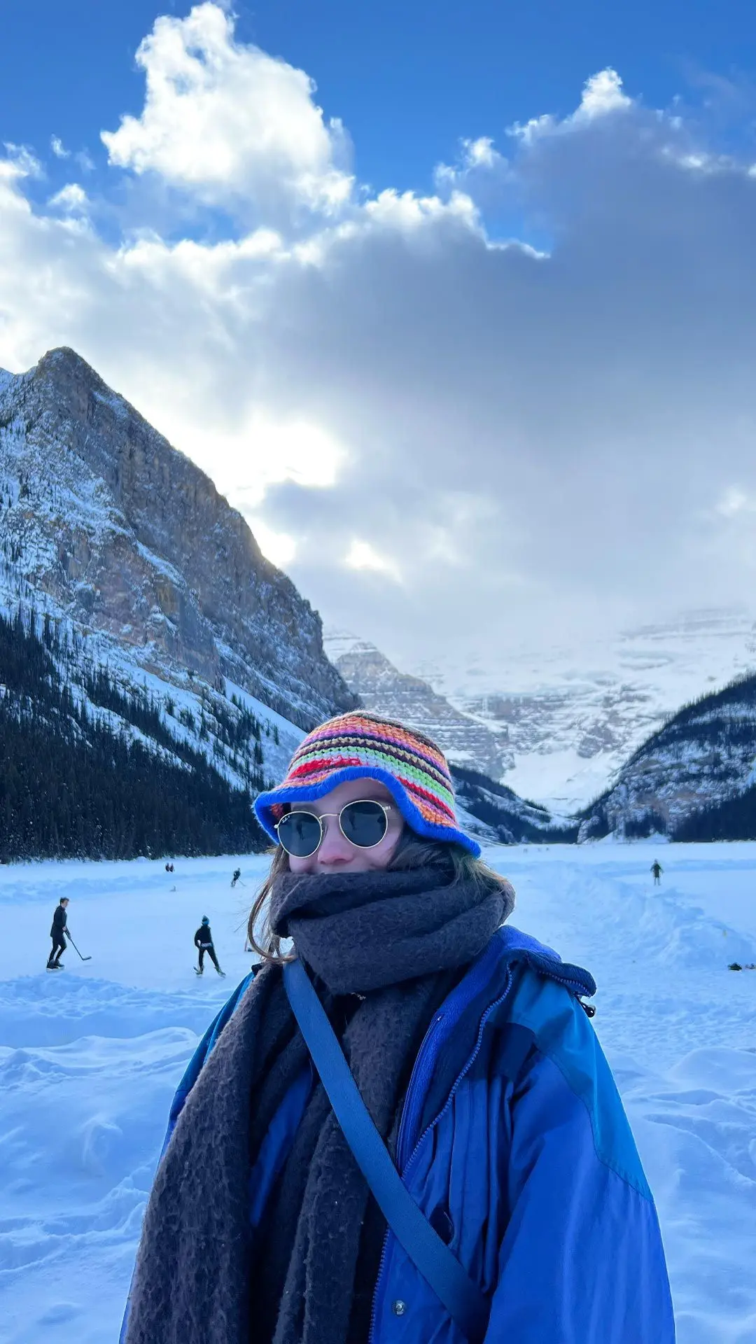 Taking a ski selfie on a snowy mountain - from Ethan Walsweer via Unsplash
